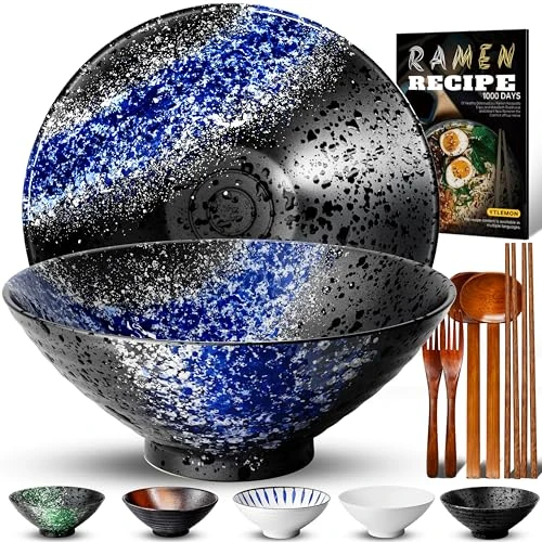 Offerta a tempo: 2 Ciotole per Ramen in Ceramica + Kit di Accessori — 50% da 39,98 € a 19,99 €