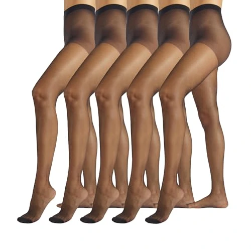 Offerta a tempo: PIKY 5 PAIA Collant da donna velati, Calze Velate 15 DEN, Naturale, Nero | S, M, L, XL | Made in Italy (IT, Testo, XL, Regular, Regular, Nero) - 0.00% da 13.90 € a 13.90 €