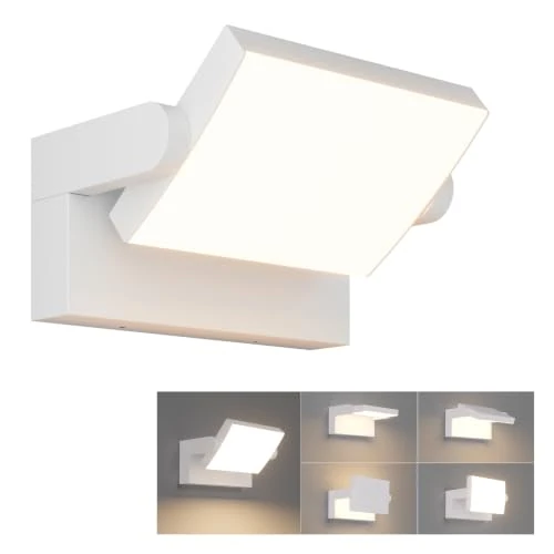 Offerta a tempo: Klighten 24W Lampade da Parete LED Esterno Interno IP65, Lampade Esterno Orientabile Applique Moderno da Parete in Alluminio per Corridoio Ingresso Giardini, Bianco Caldo 2700K-3000K, Bianca - 0.00% da 63.99 € a 63.99 €