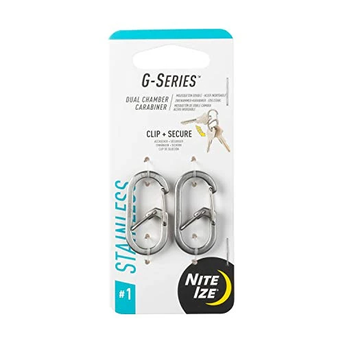 Limited-time offer: Nite Ize GS1-11-2R6 G-Series Dual Chamber Carabiner, Silver, Gr.1 from 13.50 £ to 13.50 £ (save 0.00%)