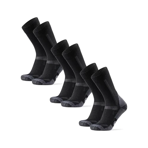 Offre limitee: DANISH ENDURANCE Chaussettes de Randonnée en Laine Mérinos Anti-ampoules, Unisexe, Lot de 3, Noir/Gris, 39-42 de 39.95 EUR a 27.95 EUR (economie 30%)
