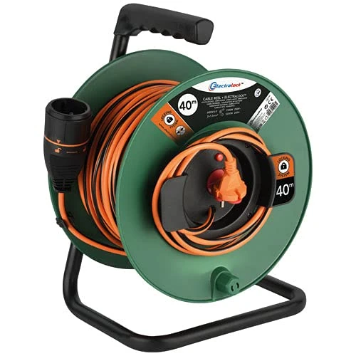 Oferta ograniczona: Electraline 49248 Bęben kablowy 40 m, 2 x 1,5 z gniazdkiem elektrycznym, system blokady przyłącza prądu, ponieważ zapobiega przypadkowemu odłączeniu podłączonego urządzenia podczas użytkowania z 196.54 PLN na 196.54 PLN (zniżka 0%)