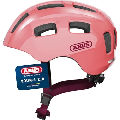 Offerta a tempo: ABUS Youn-I 2.0 Casco per Ragazzi - Casco da Bicicletta con Luce per Bambini, Adolescenti e Giovani Adulti - per Ragazze e Ragazzi - 46% da 69.95 € a 37.80 €