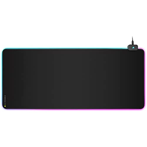 Corsair MM700 RGB Extended XL | Podkładka pod mysz do gier z tkaniny - 930mm x 400mm x 4mm - Oświetlenie RGB 360° - Dwuportowy koncentrator USB - gruba guma - czarny