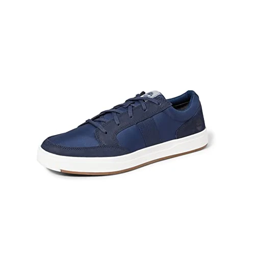 Timberland Heren Davis Square Fabric and Lederen Oxford Basic Sneaker, Navy Nubuck, 44 EU