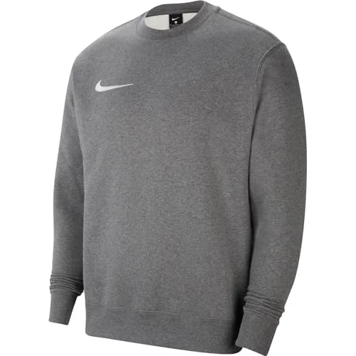 Nike Herren M Nk Flc Park20 Crew Sweatshirt, Charcoal Heathr/White, S EU