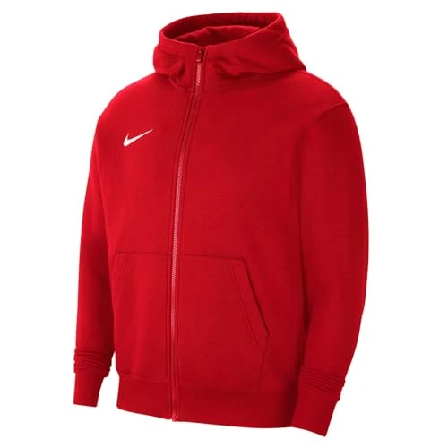 Nike Park 20, Felpa con Cappuccio E Zip Bambino, Universita 'Rosso/Bianco, S (8-9 anni)