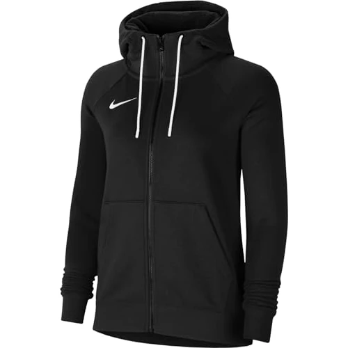 Nike Femme W Nk Flc Park20 Fz Hoodie, Noir/Blanc, L EU