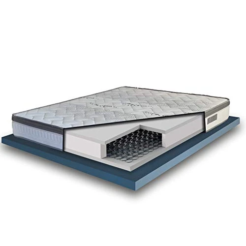 Offerta a tempo: EcoDream Materasso Matrimoniale a Molle Rigido 160x190 cm - Duro Ortopedico, Alto 25 cm, con Molle Bonnel Biconiche, Tessuto Thermico e Fascia Traspirante - Presidio Medico - Made in Italy - 0.00% da 424.00 € a 424.00 €