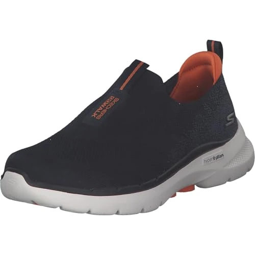 Oferta limitada: Skechers Go Walk 6, Zapatillas Hombre, Navy And Orange Textile, 39.5 EU de 54.32 € a 54.32 € (ahorro 0.00%)