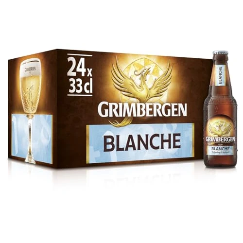 Offerta a tempo: Grimbergen Blanche, Cassa con 24 Bottiglie da 33cl, Birra d'Abbazia Blanche/Witbier, Gusto Agrumato e Speziato, Gradazione Alcolica 6.0% Vol. - 32% da 42.96 € a 29.40 €