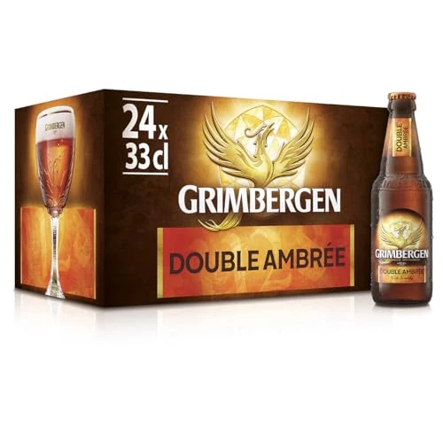 Offerta a tempo: Grimbergen Double Ambrée, Cassa con 24 Bottiglie da 33cl, Birra d'Abbazia Dubbel, Gusto Corposo e Tostato, Gradazione Alcolica 6.5% Vol. - 32% da 42.96 € a 29.40 €