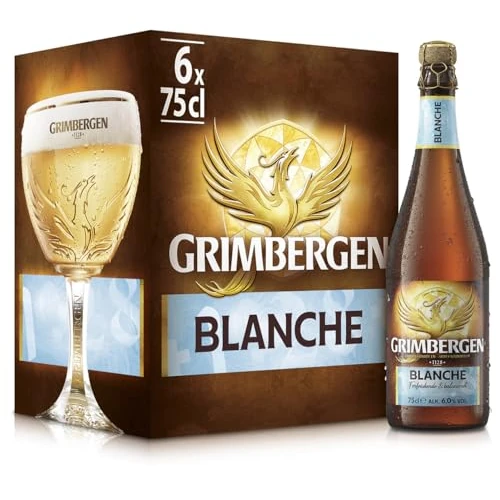 Offerta a tempo: Grimbergen Blanche, Cassa con 6 Bottiglie da 75cl, Birra d'Abbazia Blanche/Witbier, Gusto Agrumato e Speziato, Gradazione Alcolica 6.0% Vol. - 23% da 23.34 € a 17.94 €