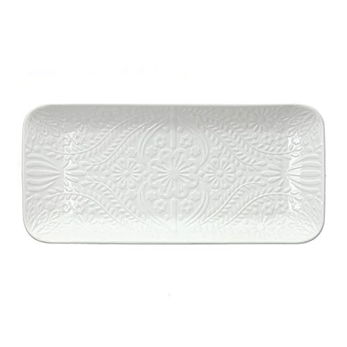 Tognana - Vassoio Porcellana Piatto Rettangolare A SERVIRE Serie Ornament Copenaghen 30 CM