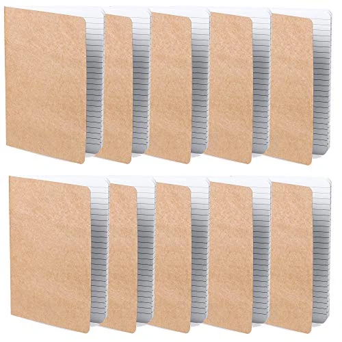 Natuiahan Notizbücher, A5, Liniert, 120 Seiten, 10 Stück