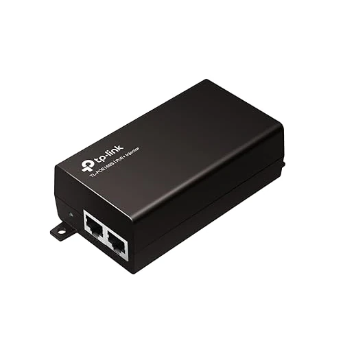 TP-Link TL-POE160S PoE+ Injektor (2 Gigabit-Ports, kompatibel mit 802.3af /at, Gesamtleistung mit bis zu 30W, Wandmontage und Desktop-Design, Plug and Play) Schwarz, único
