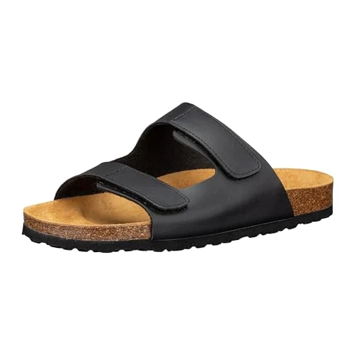 Lico Herren Bioline Man Hausschuhe, Schwarz Velcro, 42 EU