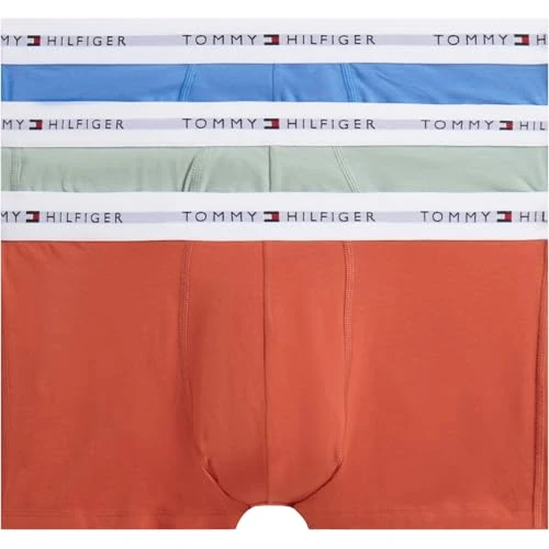 Tijdelijke aanbieding: Tommy Hilfiger Trunk voor heren, Beige (Blauwe Spell/Terra Rood/Minty Grijs), S van 35.99 € naar 26.19 € (27.23% korting)