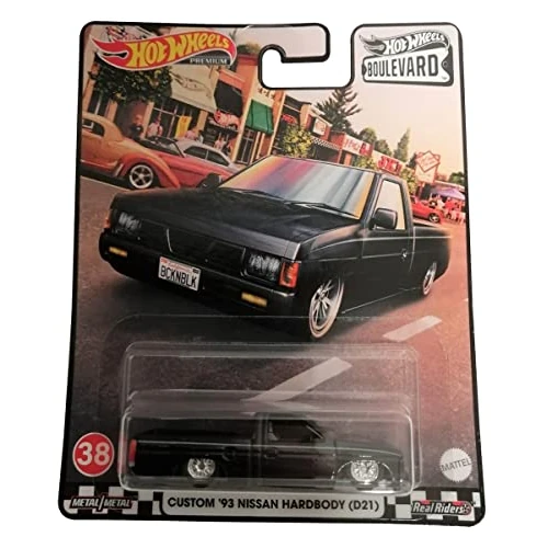 Offerta a tempo: Hot Wheels Mattel GRM09 Premium Real Riders Boulevard Custom `93 Nissan Hardbody (D21) Nr. 38, Auto da Corsa, Modello di Auto per Bambini e Collezionisti - 0.00% da 29.95 € a 29.95 €