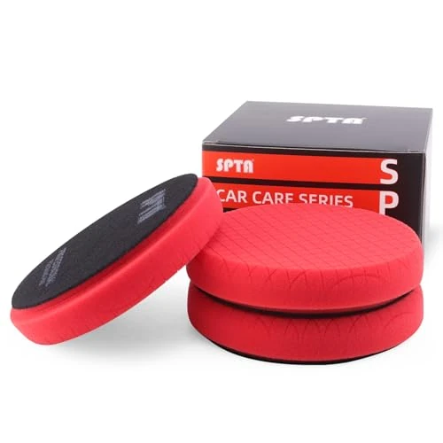 Limited offer: SPTA Red Finish Polishing Pads, 3Pcs 6.5 Inch Face for 6 Inch 150mm Backing Plate, Polyurethane Sponge, Compatible with Automotive Paint and Clear Coat from 21.19 EUR to 21.19 EUR (save 0%)