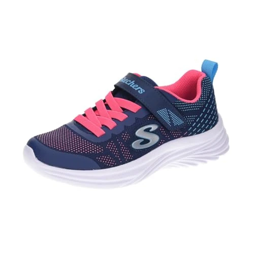 Limited-time offer: Skechers Girl's Dreamy Dancer Radiant Rogue Trainers, Navy & Hot Pink Mesh/Multi Trim, 4 UK from 30.58 £ to 21.02 £ (save 31.26%)