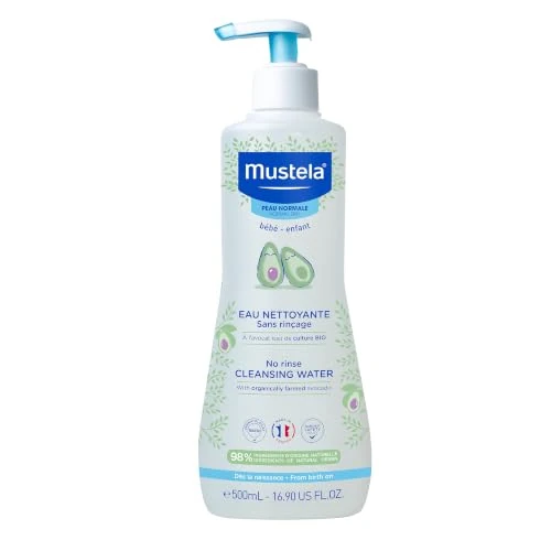 Offerta a tempo: Mustela Acqua Micellare Fluido Detergente 500ml Viso, Corpo e Cambio Pannolino Neonati e Famiglia. Deterge senza Seccare e Senza Risciacquo.Formula Ipoallergenica con 98% Ingredienti Origine Naturale - 46% da 20.40 € a 10.94 €
