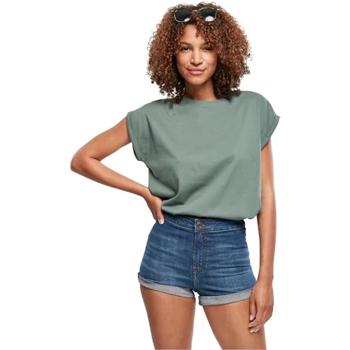 Tijdelijke aanbieding: Urban Classics Ladies Extended Shoulder Tee T-shirt groen 4XL van 11.90 € naar 9.89 € (17% korting)