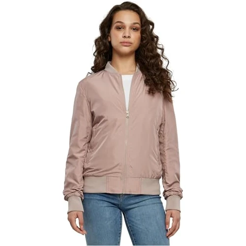 Offerta a tempo: URBAN CLASSICS Giubbotto Bomber da Donna con Polsini a Coste, Giacca a Vento Leggera, Giubbottino Bomber a Maniche Lunghe con Cerniera e Tasche, Colore: Duskrose, Taglia: XL - 25% da 39.90 € a 29.99 €