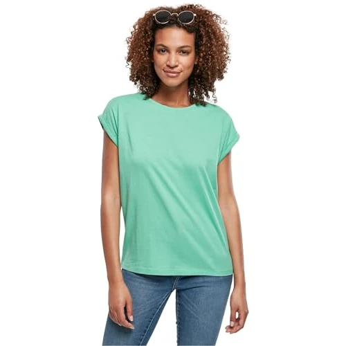 Offerta a tempo: URBAN CLASSICS t-shirt da Donna con Manica Arrotolata, Maglietta a Maniche Corte da Donna in Cotone, Tee Shirt con Scollo Rotondo e Spalle Arrotondate, Colore: Rosso Ciliegia, Taglia: XXL - 0.00% da 9.99 € a 9.99 €