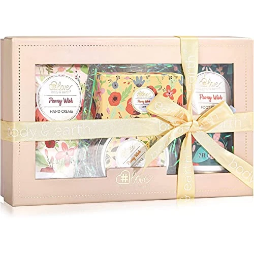 Limitiertes Angebot: Body & Earth Love Duftkerze Handcreme Damen Geschenkset, 4-teilig. Pfingstrose Duft Geschenkbox, Duftgel, Handcreme, Fußcreme, Seife, Muttertagsgeschenk, Geburtstagsgeschenk, Muttertagsgeschenk von 16.99 EUR auf 13.99 EUR (Spare 18%)