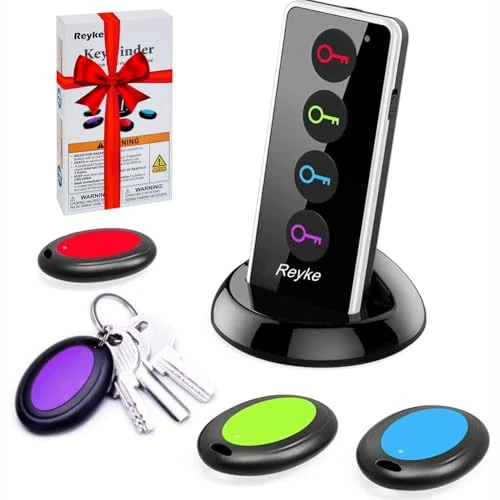 Tijdelijke aanbieding: Reyke RF-sleutelzoeker, 80 dB, led, 4 ontvangers, bereik tot 40 meter, dun van 19.99 € naar 19.99 € (0.00% korting)