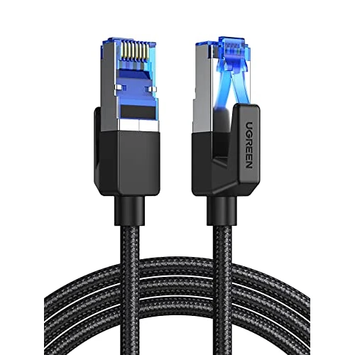 Limited offer: UGREEN Cat 8 Ethernet Cable 30FT, High Speed Braided 40Gbps 2000Mhz Network Cord Cat8 RJ45 Shielded Indoor Heavy Duty LAN Cables Compatible for Gaming PC PS5 PS4 PS3 Xbox Modem Router 30FT from 29.99 EUR to 29.99 EUR (save 0%)