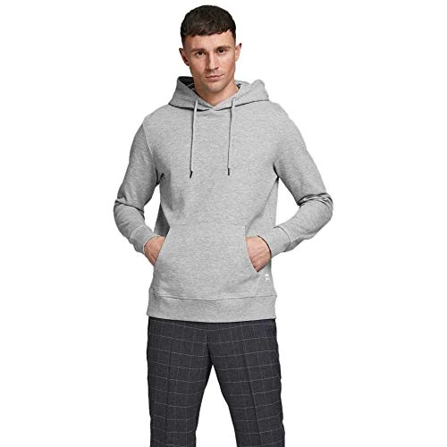 Oferta limitada: Jack & Jones Sudadera con Capucha para Hombre Jjebasic Noos, Gris Claro. Ajuste: Regular, XS de 34.99 EUR a 20.90 EUR (ahorro 40%)