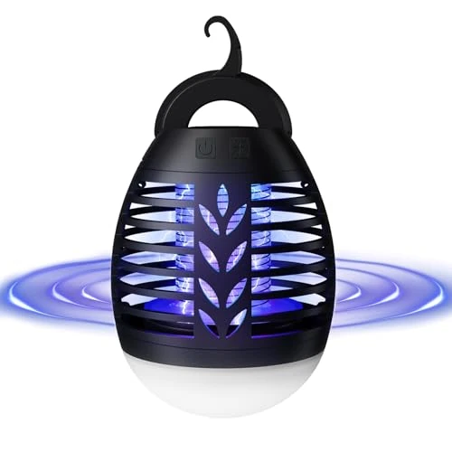Offerta a tempo: Lampada Antizanzare Esterno Campeggio, 2 in 1 Portatile Lampada Zanzare USB Ricaricabile con 3 Luminosità, Impermeabile Ipx6 Zanzariera Elettrica per Interno Giardino Campeggio Mosche Insetti - 5% da 27.54 € a 26.16 €