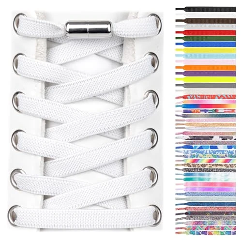 Zeitlich begrenztes Angebot: SULPO Elastische Schnürsenkel ohne Binden, flache Gummi Schuhbänder mit Metallkapseln, Schnellverschluss für Sneaker, Freizeit- und Sportschuhe, für Erwachsene & Kinder, 1 oder 2 Paar von 5.99 € auf 5.99 € (0.00% Rabatt)