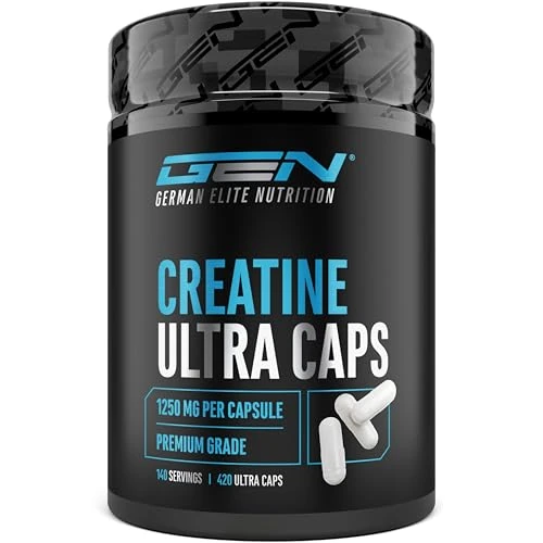 Limitiertes Angebot: Creatine Ultra Caps - 420 Kapseln mit je 1250 mg reinem Creatin Monohydrat - Premium: Ultrafein + Mesh-Faktor von 200 - Hochdosiert von 39.99 EUR auf 29.73 EUR (Spare 26%)