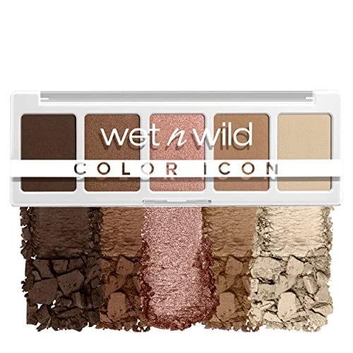wet n wild, Color Icon 5-Pan Palette, Oogschaduw Palette, 5 Rijkelijk Gepigmenteerde Kleuren voor Dagelijkse Make-up, Langdurige en Makkelijk Te Blenden Formule, Walking On Eggshells