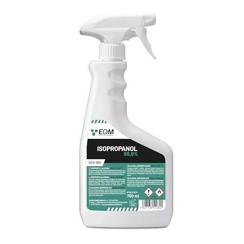 EQM - ECO-301 - Isopropanol - Isopropylalkohol 99.9% - 750 ML - Reinigung von elektronischen Bauteilen, Linsen und Bildschirmen - Reinigung von Harzen im 3D-Druck