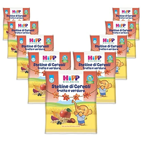 Offerta a tempo: HiPP Stelline Di Cereali Bio Alla, 9 Confezioni Da 30 G, Frutta E Verdura, 270 Grammo - 0% da 12.79 € a 12.79 €