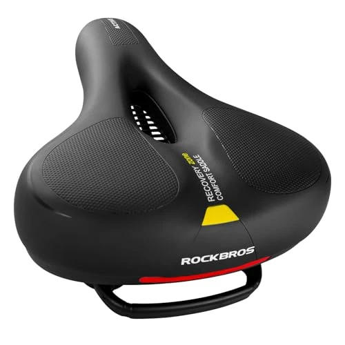Offerta a tempo: ROCKBROS Sella Bici Comoda in Gel, Sella Ergonomica per MTB Bicicletta | Sellino Morbido Traspirante, Uomo Donna, con Strisce Riflettenti Posteriori, 22 * 26cm, Accessori Bike - 0.00% da 29.99 € a 29.99 €