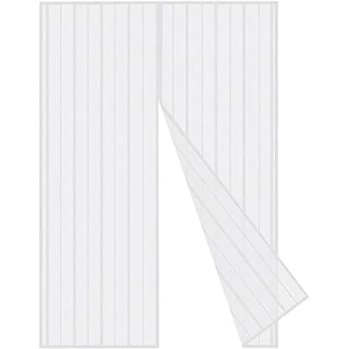 Offre limitée : Sekey Moustiquaire magnétique pour porte, 160 x 240 cm, se ferme automatiquement et super silencieux, rideau en maille avec ruban magique à cadre complet et broches de boîte - Blanc de 28.58 € à 12.62 € (55.84% de remise)