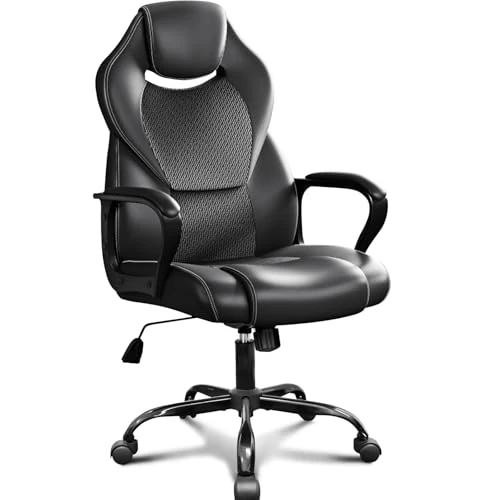 Offerta a tempo: BASETBL Sedia da ufficio ergonomica con supporto lombare, Nera - 0.00% da 119.99 € a 119.99 €