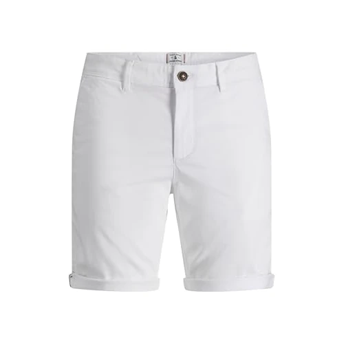 Offre limitée : JACK & JONES Jjibowie Jjshorts Solid Sa Sts Homme Short chino, Blanc, XL de 59.99 € à 19.20 € (67.99% de remise)