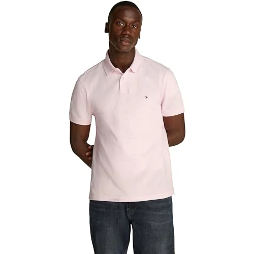 Limited-time offer: Tommy Hilfiger Men’s Short Sleeve 1985 Regular Fit Polo Shirt, Pink (Light Pink), XS from 38.76 GBP to 38.76 GBP (save 0%)