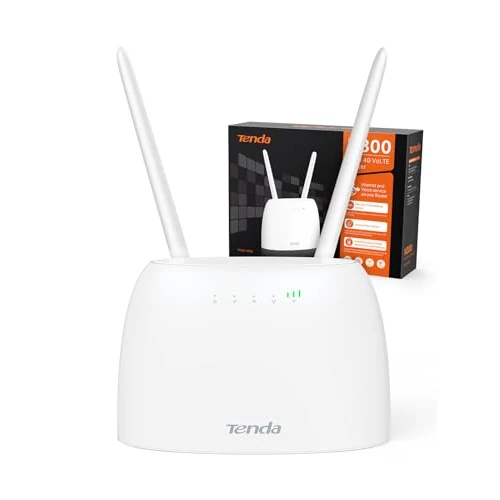 Limitiertes Angebot: Tenda 4G06 4G Volte WLAN Router für SIM Karten (150 Mbit/s im Download, 50 Mbit/s im Upload, 300 Mbit/s 2,4GHz), 2 Abnehmbare Antennen, Plug & Play, Kein SIM-Lock, LAN/WAN-Port & Tel-Port, Weiß von 69.99 EUR auf 54.99 EUR (Spare 21%)