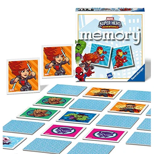 Limitiertes Angebot: Ravensburger Marvel Avengers Super Hero Adventures Mini Memory Game - Matching Picture Snap Pairs Games for Kids Age 3 Years Up von 8.00 EUR auf 8.00 EUR (Spare 0%)