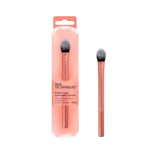 Offre limitee: Real Techniques Pinceau de maquillage éclaircissant, pinceau à pattes de chaton qui s'adapte sous les yeux, masque les cernes, crème pour les yeux,1 unité de 7.49 EUR a 7.49 EUR (economie 0%)