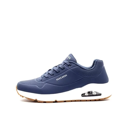 Limited-time offer: Skechers Women's Uno-Night Shades Sneaker Cooled Memory Foam, Skech-Air Midsole, Durabuck Upper, Blue, 9.5 from $99.21 to $91.31 (save 8%)
