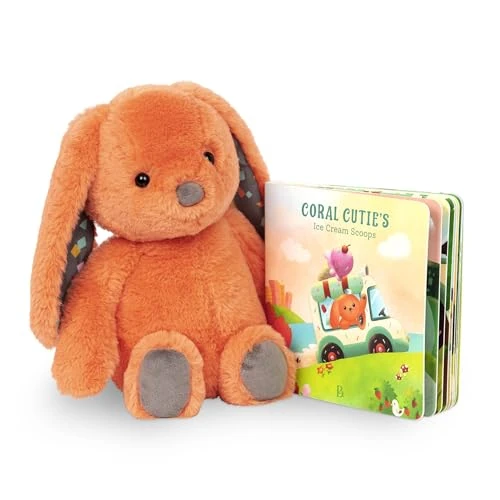 Limited-time offer: B. toys Stuffed Bunny and Board Book Playset, Coral Cutie, 12 Inch, Plush from $18.99 to $18.99 (save 0.00%)