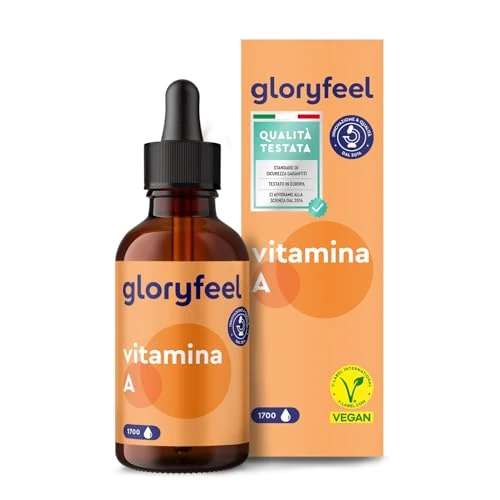 Oferta limitada: Vitamina A en Gotas 50ml - 5000 UI por 3 gotas de alta dosificación - 1700 gotas - Auténtico éster de Vitamina A (palmitato de retinilo) en aceite MCT - Biodisponible, sin aditivos y 100% vegano de 11.99 EUR a 10.19 EUR (ahorro 15%)